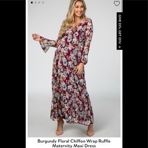 Floral maternity maxi dress